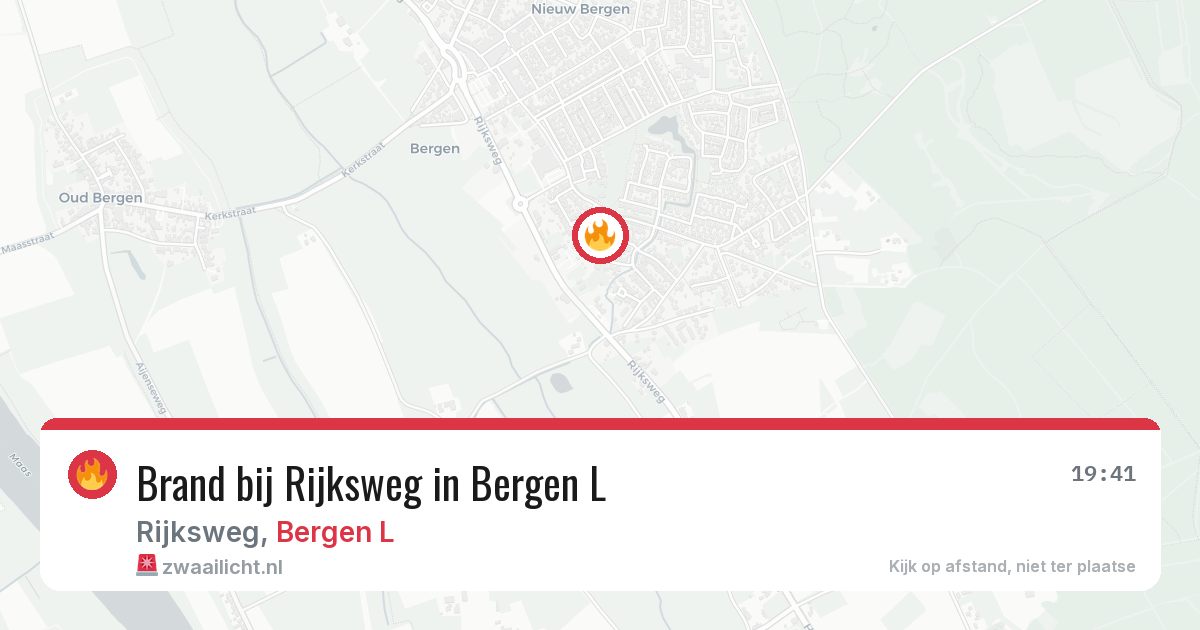 Brand bij Rijksweg in Bergen L — 8 jun 2026