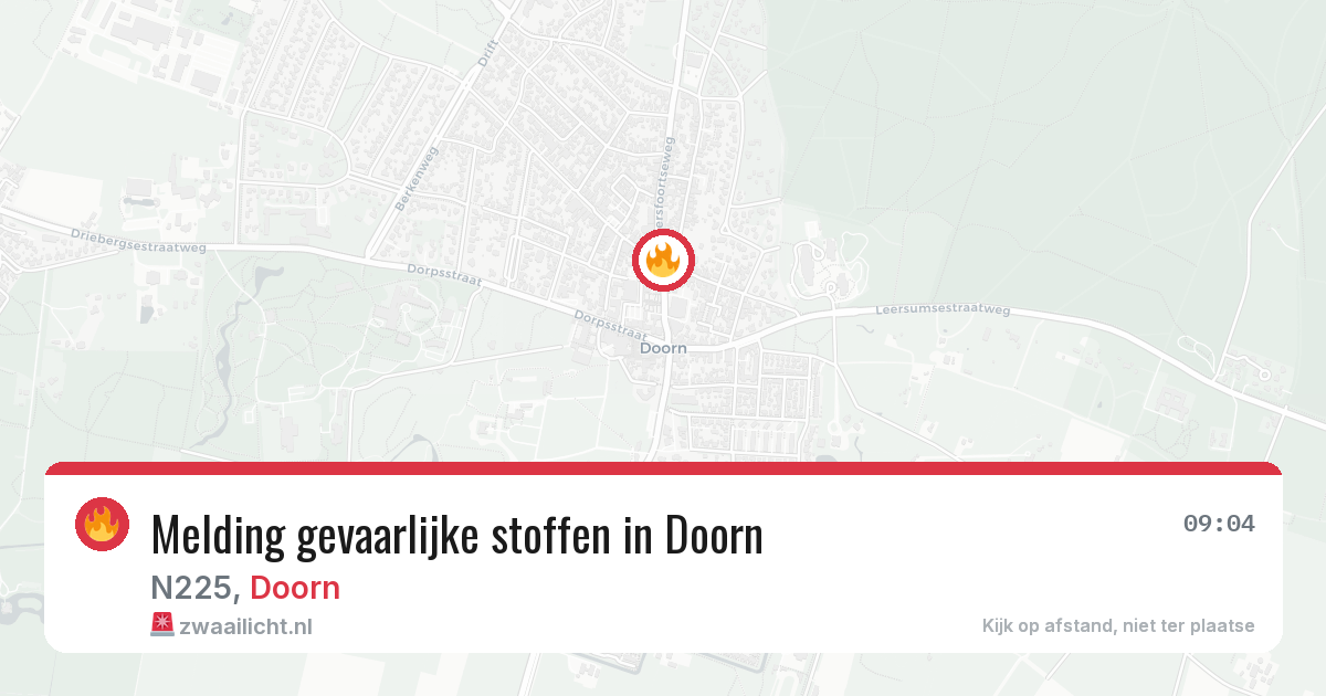 Melding gevaarlijke stoffen in Doorn — 1 jun 2026