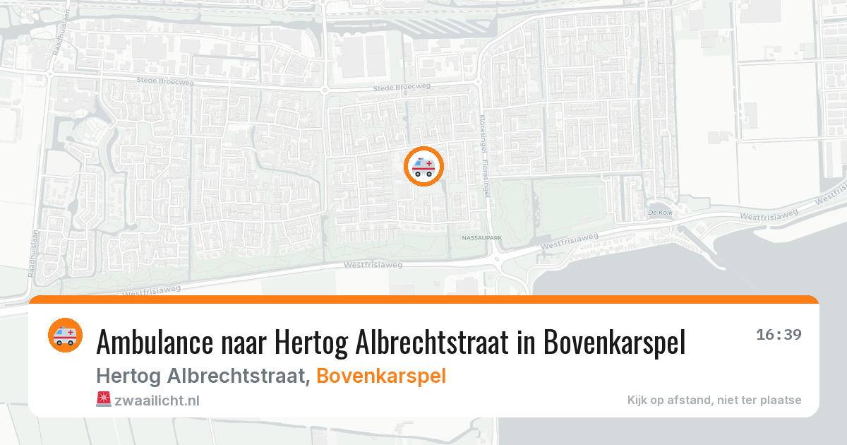 Ambulance naar Hertog Albrechtstraat in Bovenkarspel — 4 aug 2026