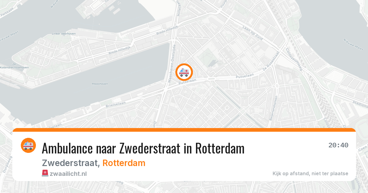 Ambulance naar Zwederstraat in Rotterdam — 15 mrt 2026