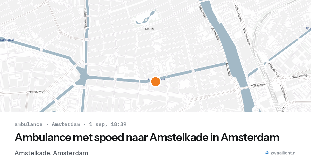 Ambulance met spoed naar Amstelkade in Amsterdam — 1 sep 2026