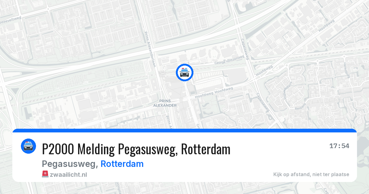 P2000 Melding Pegasusweg, Rotterdam — 20 jun 2026