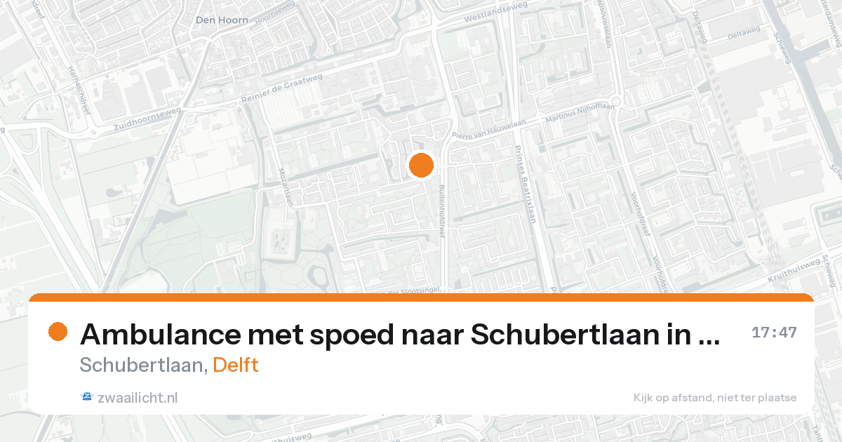Ambulance met spoed naar Schubertlaan in Delft — 7 feb 2026