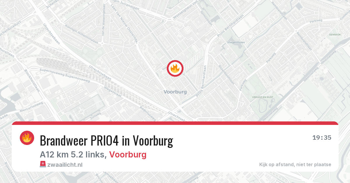 Brandweer PRIO4 in Voorburg — 27 jul 2026 | 🚨 Zwaailicht.nl