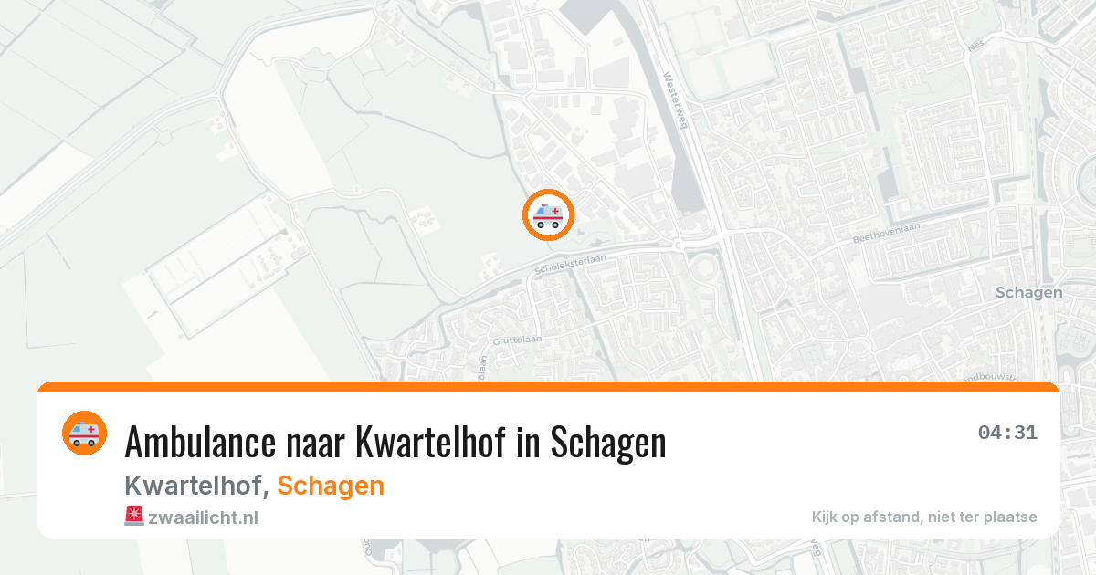 Ambulance naar Kwartelhof in Schagen — 16 jul 2026