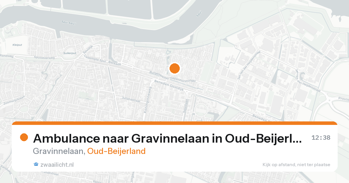 Ambulance naar Gravinnelaan in Oud-Beijerland — 16 aug 2026