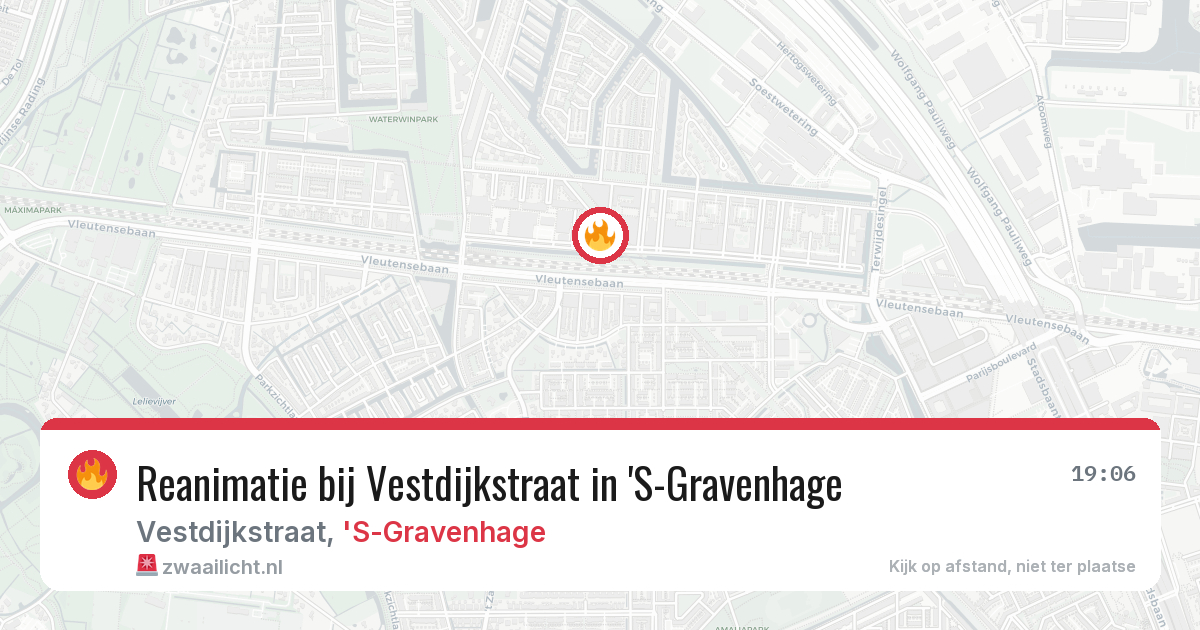 Reanimatie bij Vestdijkstraat in 'S-Gravenhage — 8 apr 2026