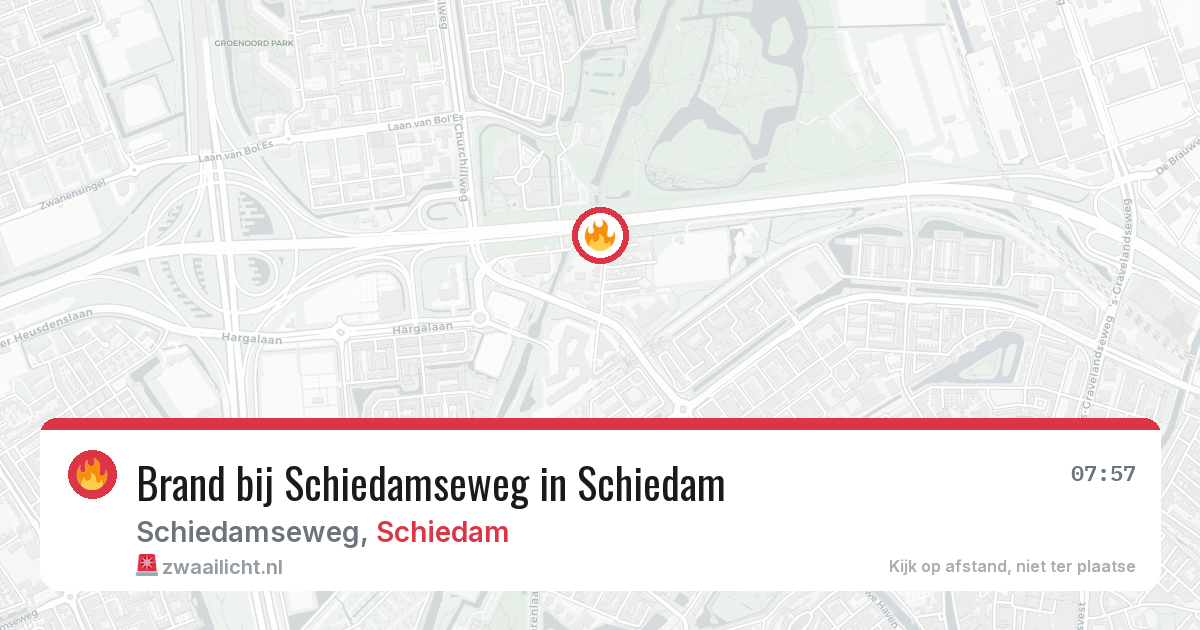 Brand bij Schiedamseweg in Schiedam — 21 apr 2026