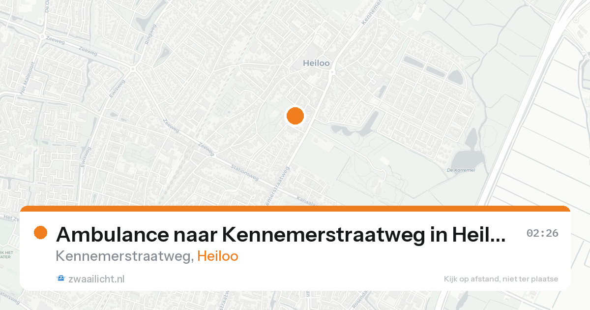 Ambulance naar Kennemerstraatweg in Heiloo — 16 aug 2026