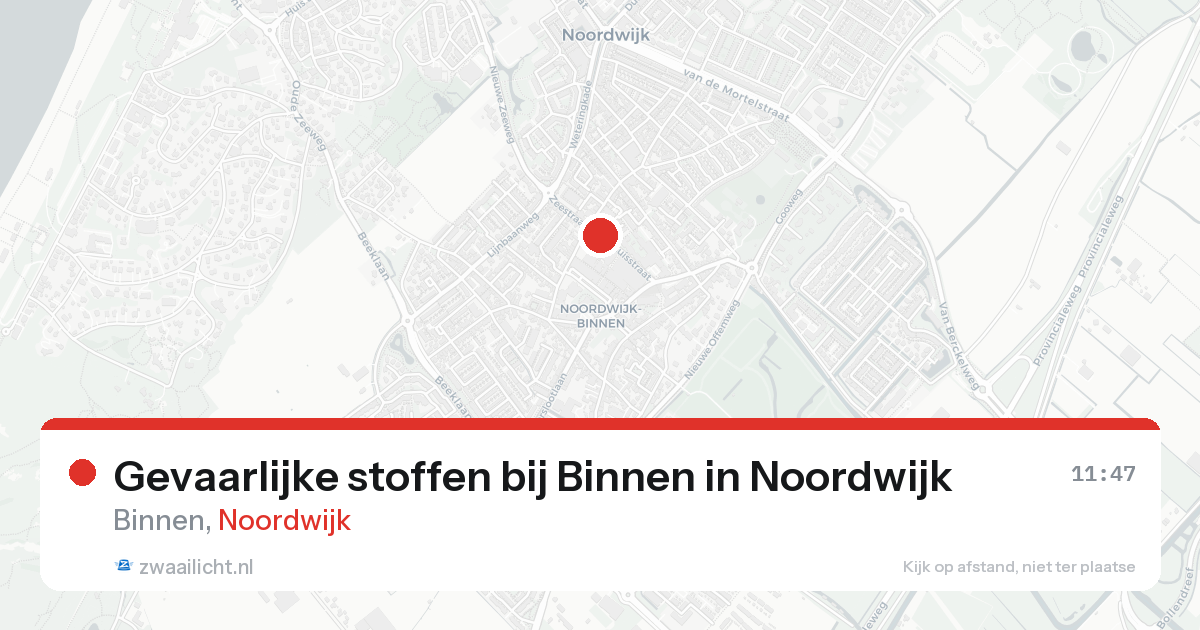 Gevaarlijke stoffen bij Binnen in Noordwijk — 4 mrt 2026