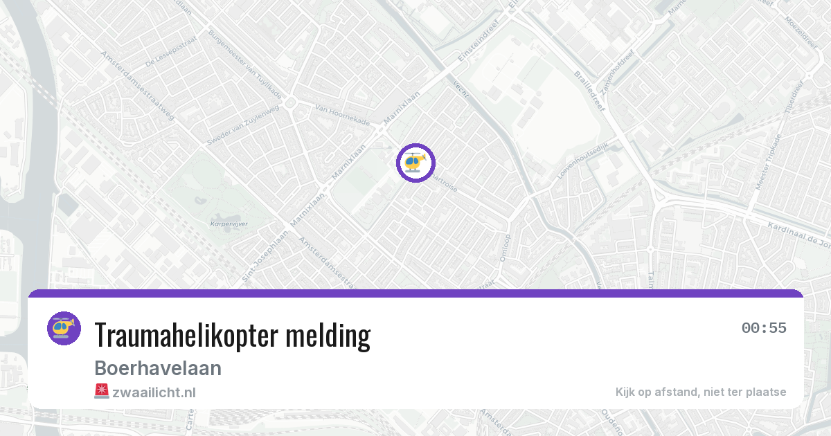 Traumahelikopter melding — 20 jun 2026