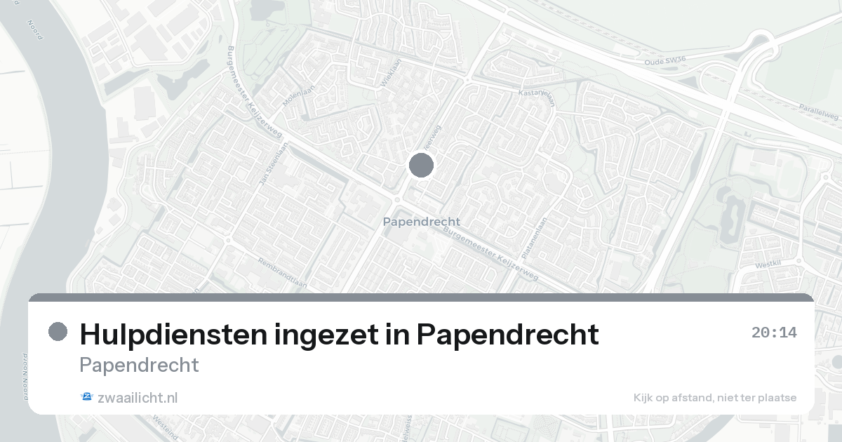 Hulpdiensten ingezet in Papendrecht — 8 mrt 2026 | 🚨 Zwaailicht.nl