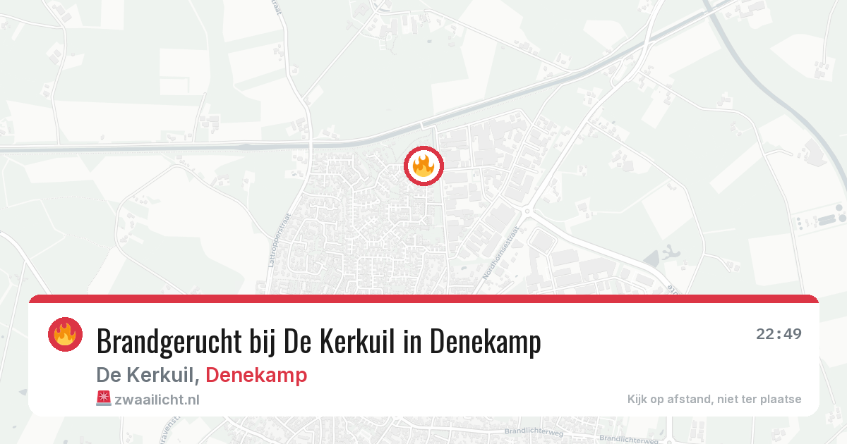 Brandgerucht bij De Kerkuil in Denekamp — 11 jul 2026