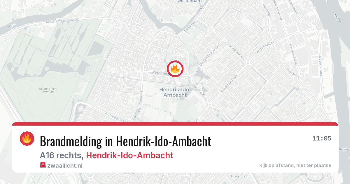 Brandmelding in Hendrik-Ido-Ambacht — 8 mei 2026