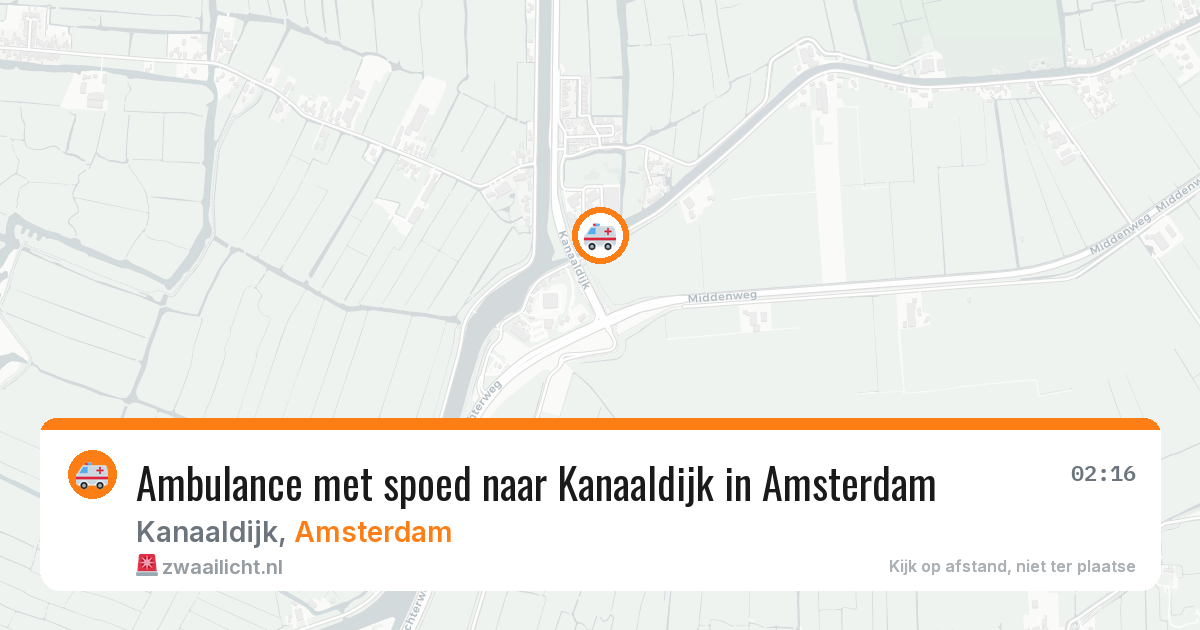 Ambulance met spoed naar Kanaaldijk in Amsterdam — 4 aug 2026