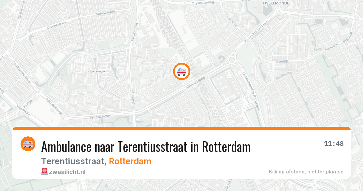 Ambulance naar Terentiusstraat in Rotterdam — 14 aug 2026