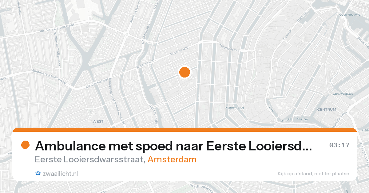 Ambulance met spoed naar Eerste Looiersdwarsstraat in Amsterdam — 31 jan 2026