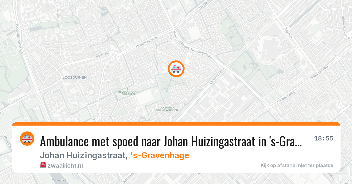 Ambulance met spoed naar Johan Huizingastraat in 's-Gravenhage — 24 jun 2026