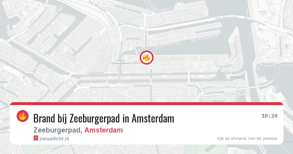 Brand bij Zeeburgerpad in Amsterdam — 30 jul 2026