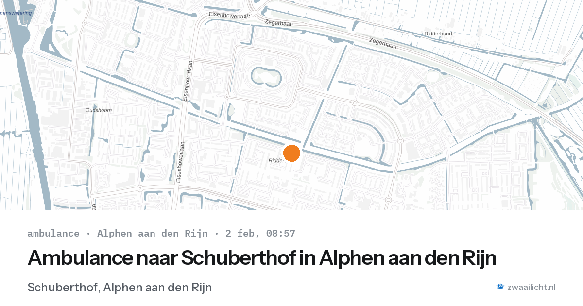 Ambulance naar Schuberthof in Alphen aan den Rijn — 2 feb 2026