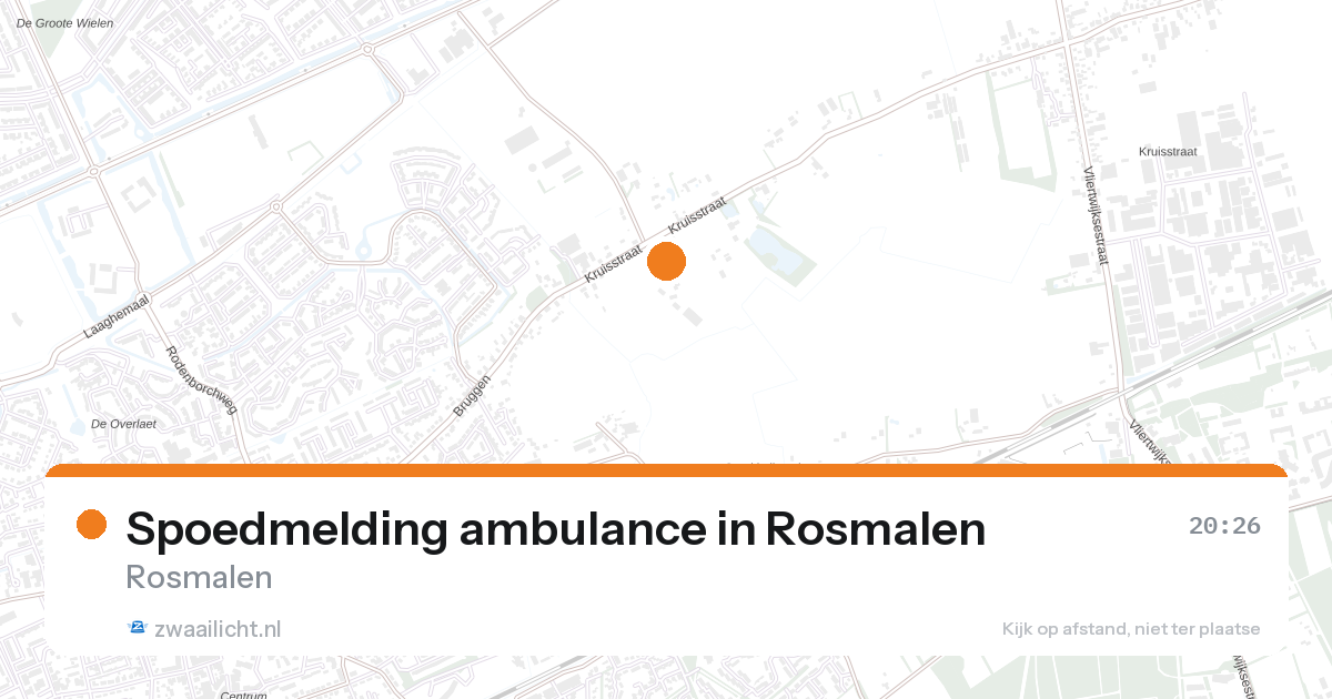 Spoedmelding ambulance in Rosmalen — 26 aug 2026