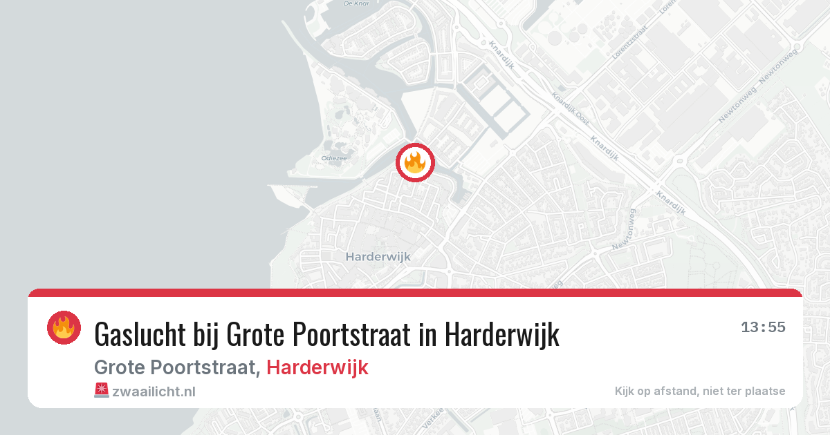Gaslucht bij Grote Poortstraat in Harderwijk — 21 mei 2026