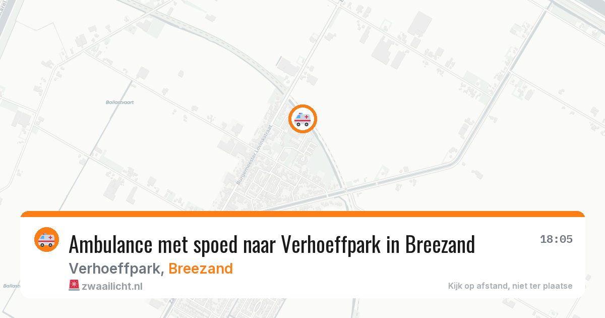 Ambulance met spoed naar Verhoeffpark in Breezand — 25 jan 2026