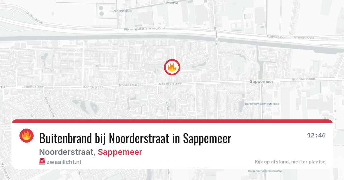 Buitenbrand bij Noorderstraat in Sappemeer — 10 mei 2026