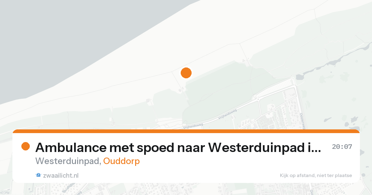 Ambulance met spoed naar Westerduinpad in Ouddorp — 25 aug 2026
