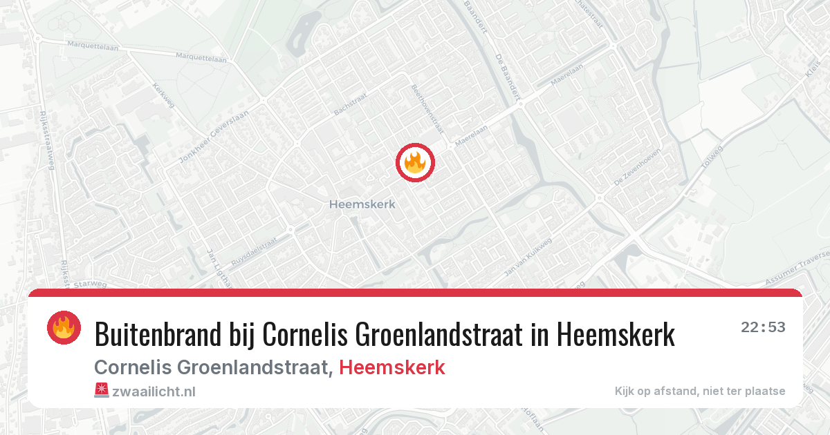 Buitenbrand bij Cornelis Groenlandstraat in Heemskerk — 31 mei 2026