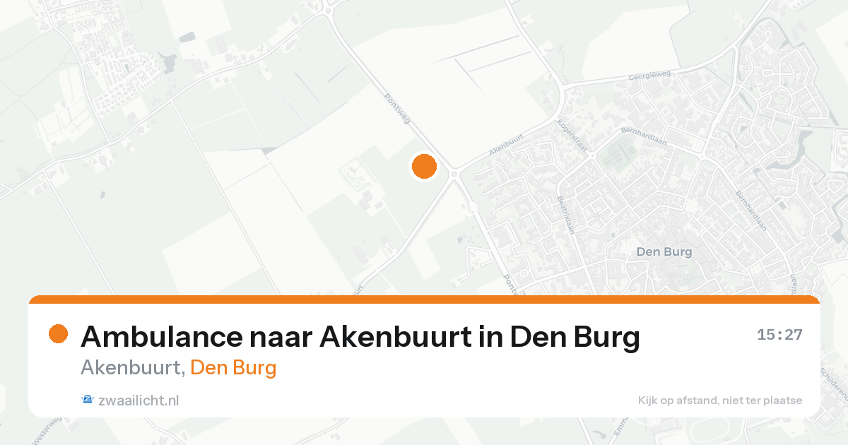 Ambulance naar Akenbuurt in Den Burg — 16 aug 2026