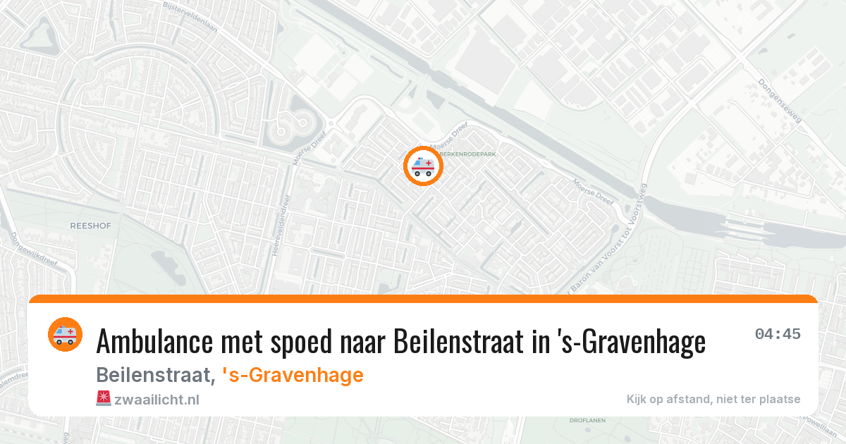 Ambulance met spoed naar Beilenstraat in 's-Gravenhage — 22 feb 2026