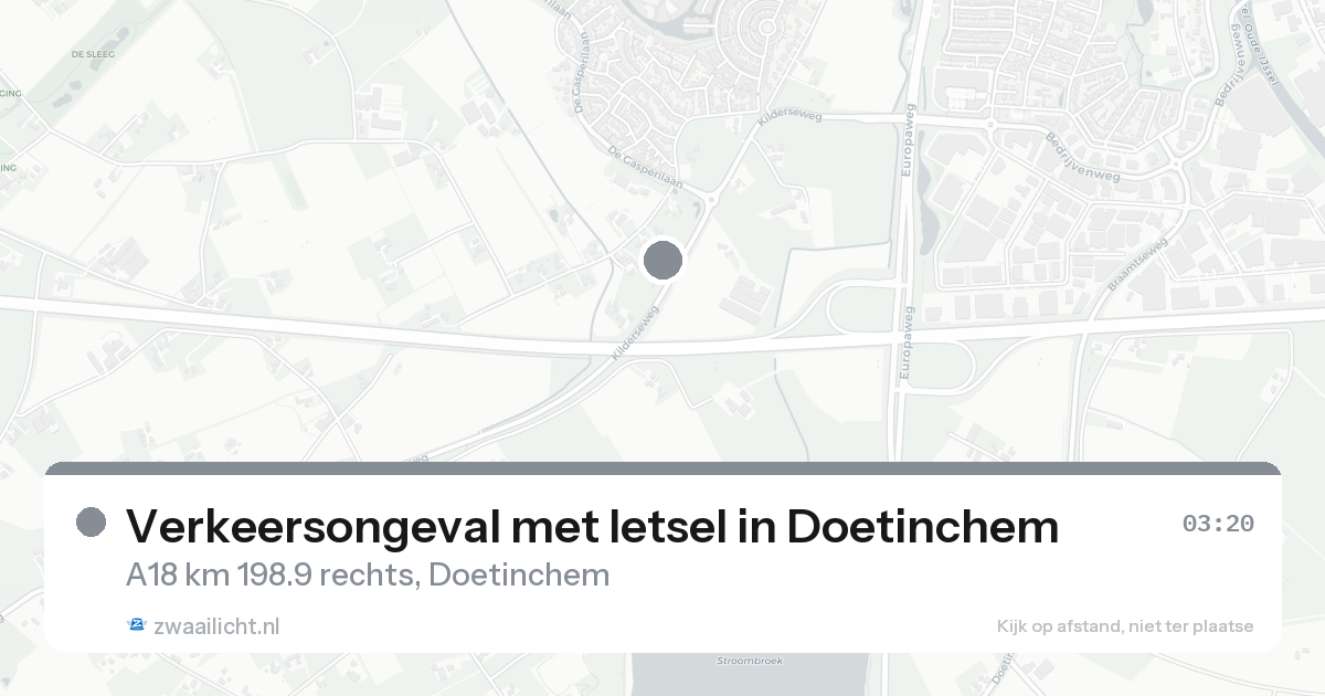 Verkeersongeval met letsel in Doetinchem — 15 aug 2026
