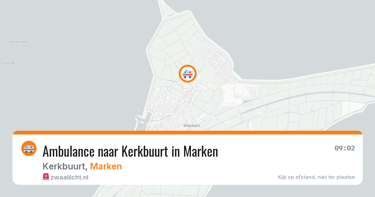 Ambulance naar Kerkbuurt in Marken — 3 aug 2026