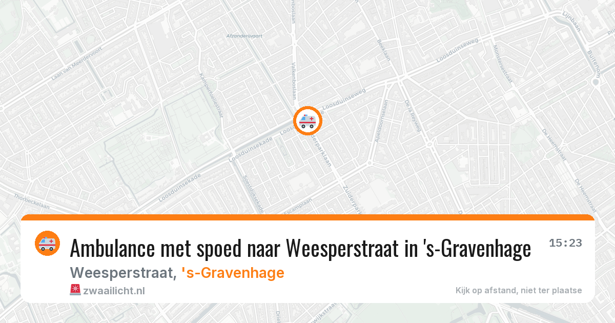 Ambulance met spoed naar Weesperstraat in 's-Gravenhage — 26 mei 2026