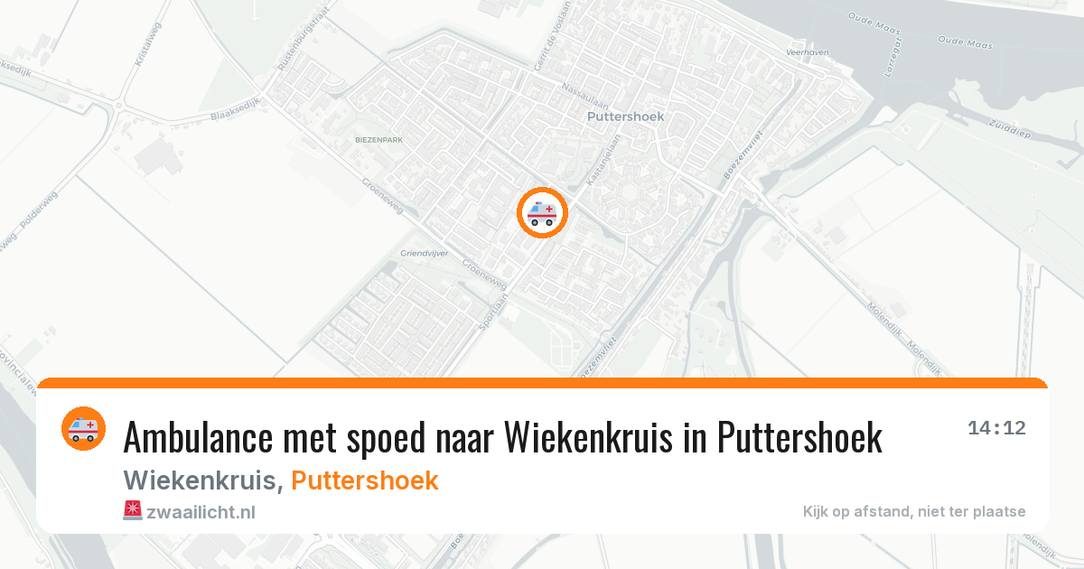 Ambulance met spoed naar Wiekenkruis in Puttershoek — 25 jun 2026