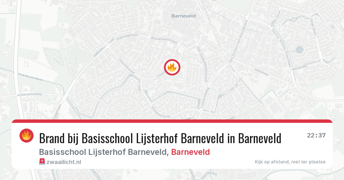 Brand bij Basisschool Lijsterhof Barneveld in Barneveld — 16 jun 2026