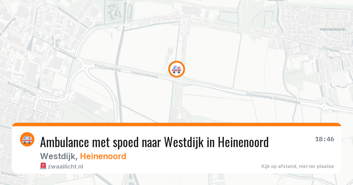 Ambulance met spoed naar Westdijk in Heinenoord — 10 apr 2026
