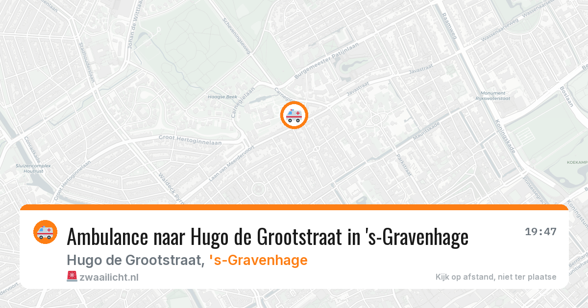 Ambulance naar Hugo de Grootstraat in 's-Gravenhage — 5 aug 2026
