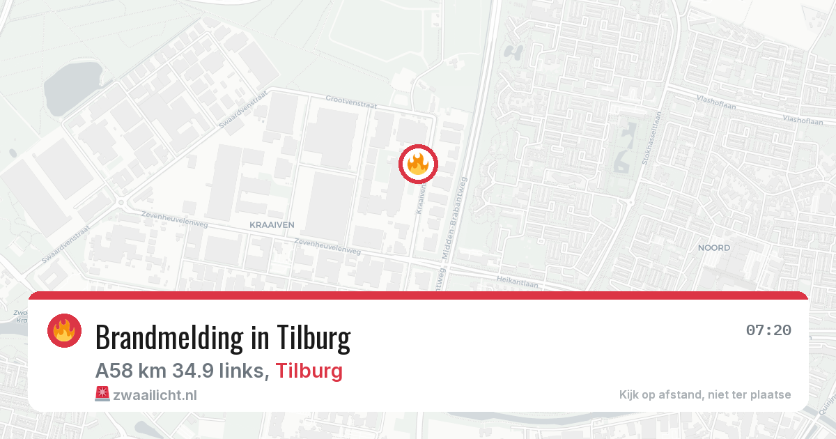 Brandmelding in Tilburg — 11 mei 2026