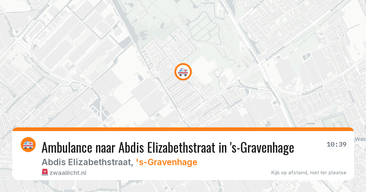 Ambulance naar Abdis Elizabethstraat in 's-Gravenhage — 27 mei 2026