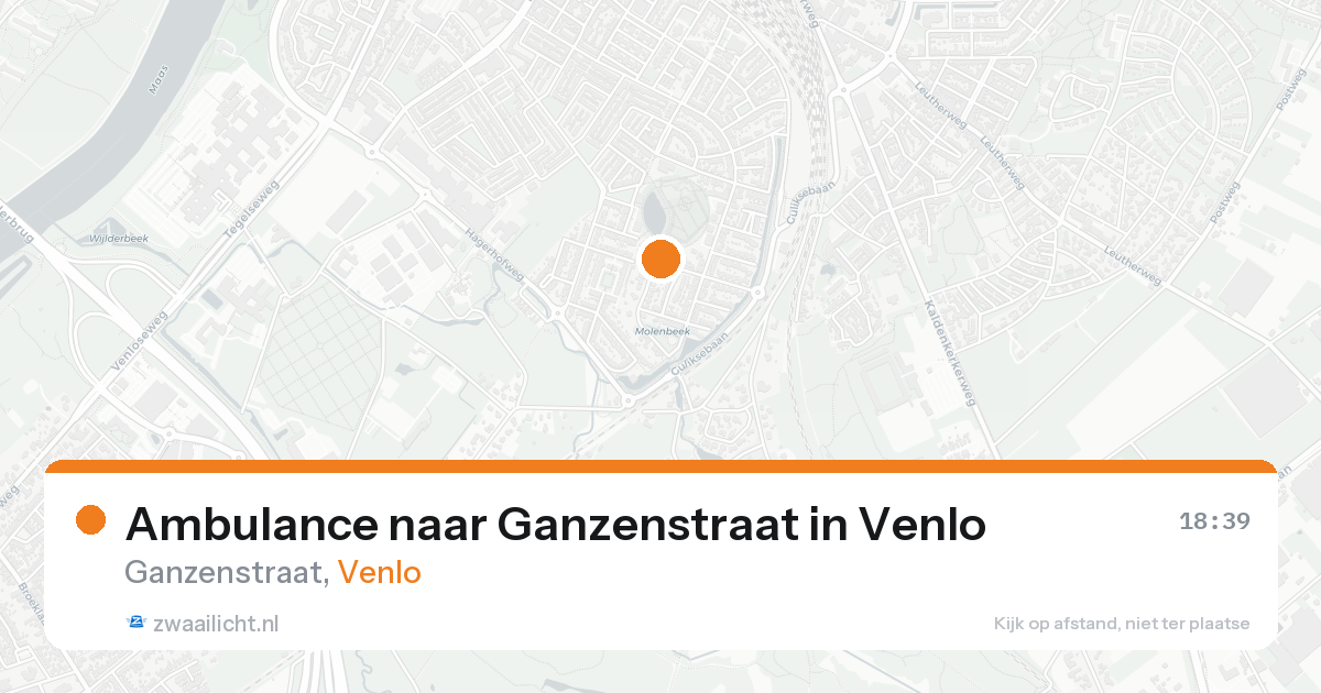 Ambulance naar Ganzenstraat in Venlo — 23 aug 2026