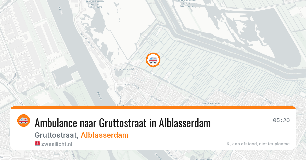 Ambulance naar Gruttostraat in Alblasserdam — 12 aug 2026
