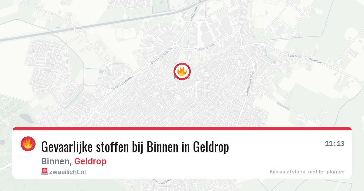Gevaarlijke stoffen bij Binnen in Geldrop — 24 jun 2026