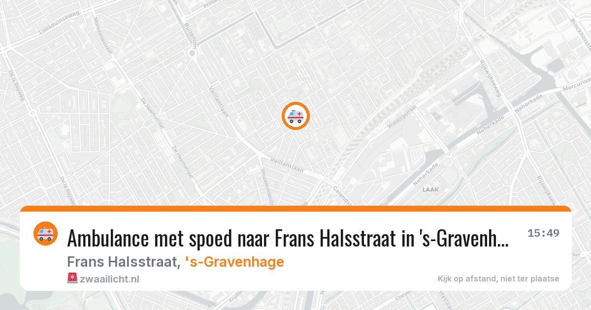 Ambulance met spoed naar Frans Halsstraat in 's-Gravenhage — 30 mei 2026