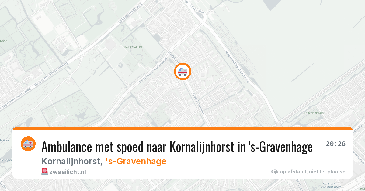 Ambulance met spoed naar Kornalijnhorst in 's-Gravenhage — 26 jun 2026