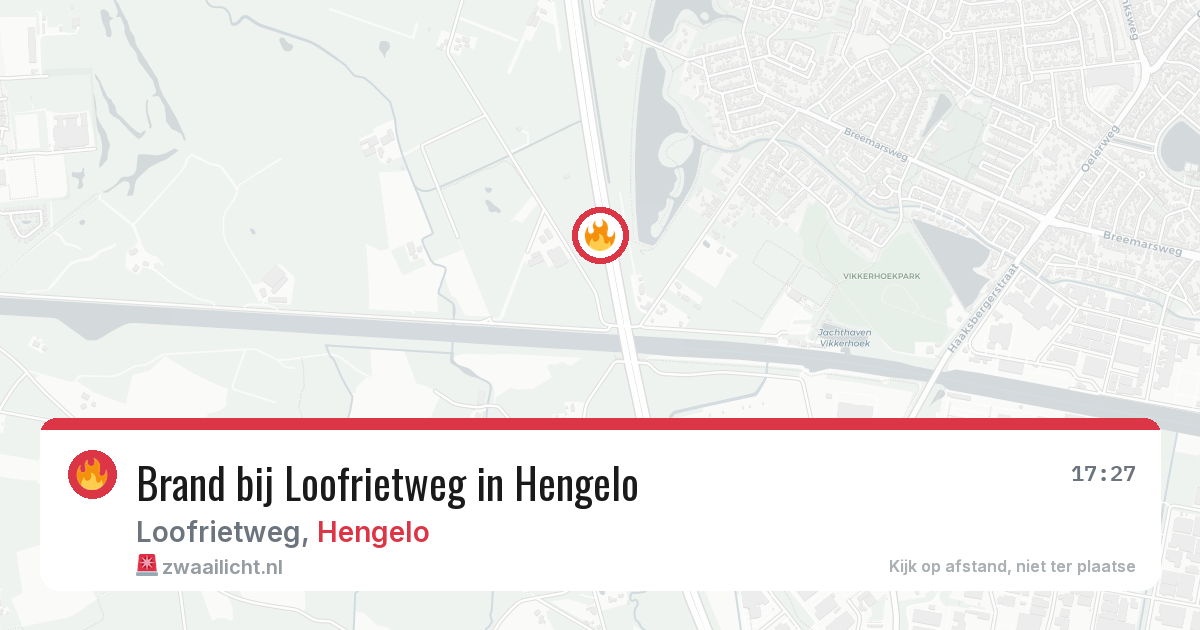 Brand bij Loofrietweg in Hengelo — 14 jul 2026