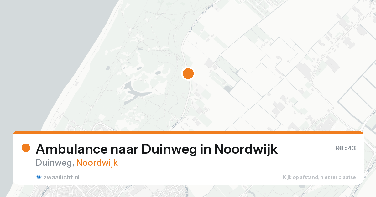 Ambulance naar Duinweg in Noordwijk — 21 aug 2026