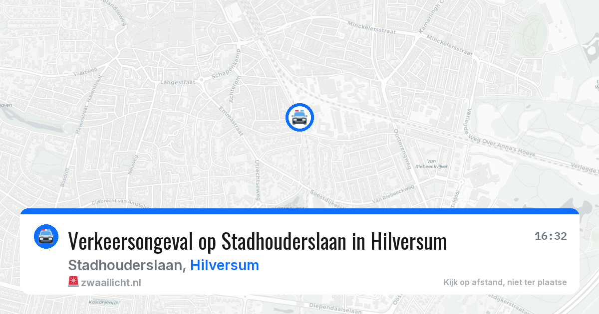 Verkeersongeval op Stadhouderslaan in Hilversum — 23 jan 2026
