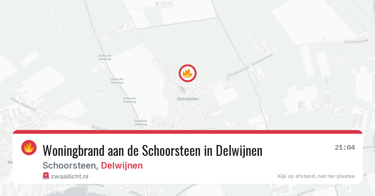 Woningbrand aan de Schoorsteen in Delwijnen — 22 mrt 2026